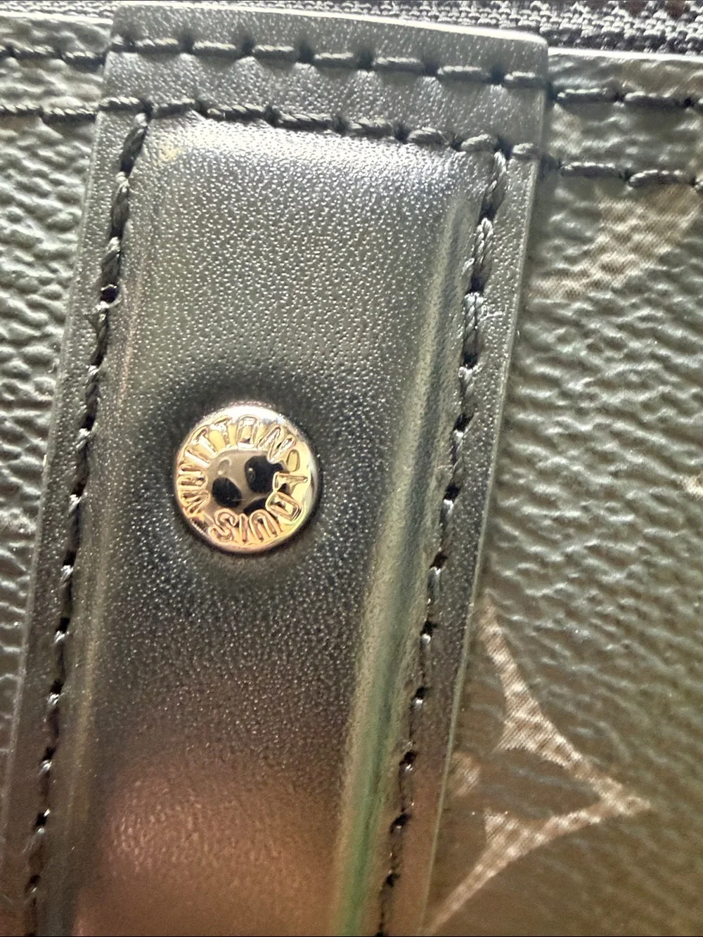 Designer INSPIRED  lvBlack Monogram Eclipse Messenger Bag with Adjustable Strap
